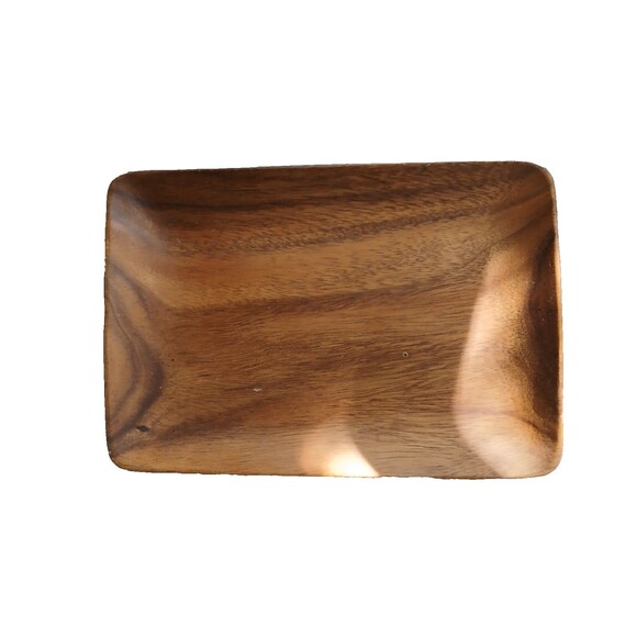 Pacific Merchants Acaciaware wood tray 10"X7" rectangular decor Philippines - Picture 2 of 4